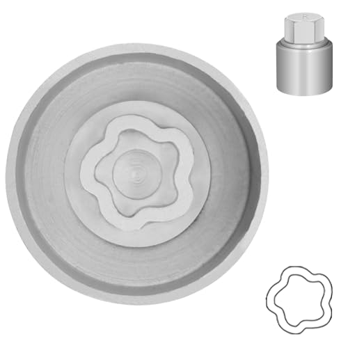 Type R Wheel Locking Nut Key for Land Rover, Lug Nut Removal Tool | Wheel Lock Nut Socket Adapter, Anti-Theft Lug Nut Removal Tool, Anti-Theft Screw Remover, Repair Tool, Tyre Fitting, garage - size: Socket R
