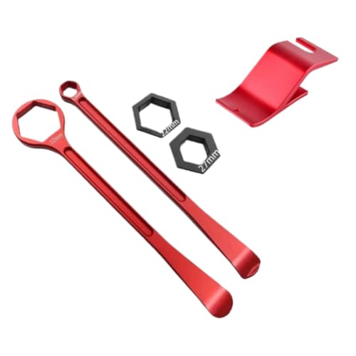 Motorcycle Tire Change Kit 10Mm 12Mm 22Mm 27Mm 32Mm Tire Lever Tool Spoon Tool Wrench Set Tire Repair Tool(Red) - color: Red