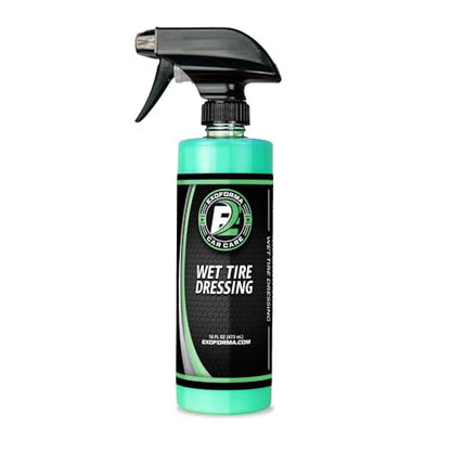 ExoForma Wet Tire Dressing Spray - Extremely High Shine Tire Dressing for That Wet Look - No Sling, Non-Greasy Silicone Formula with UV Protection - Easy to Apply, Minimal Cure Time - 16 fl oz - size: 16 Fl Oz (Pack of 1)