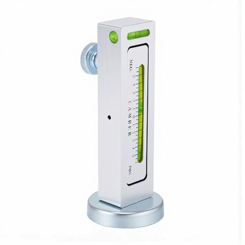 Keenso Adjustable Magnetic Alignment Tool, Magnetic Caster Camber Gauge with Strong Base and Precise Scales, for Cars Trucks RVs Wheel Alignment
