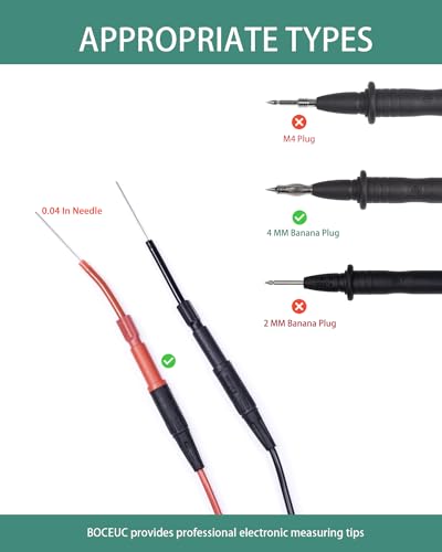 Back Probe Kit, 4 PCS Flexible Back Probes Automotive Diagnostic Test Repair Tools for Car Electrical and Multimeter Testing