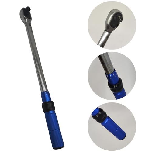5 PCS 1/2 Inch Drive Click Torque Wrench, 20-210 Nm Dual-Direction Adjustable 72 Tooth Torque Wrench with 17, 19, 21mm Sockets for Car Engine Repair Suspension System Tire Bolt Tightening
