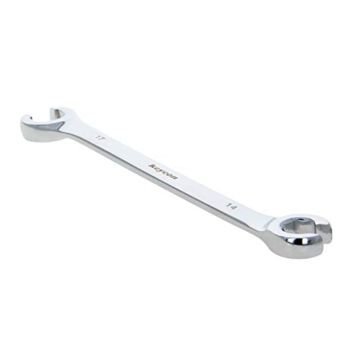 Utoolmart Flare Nut Wrench, 14mm x 17mm Metric Double Open End, 2Pcs - color: 2pcs, size: 14x17mm