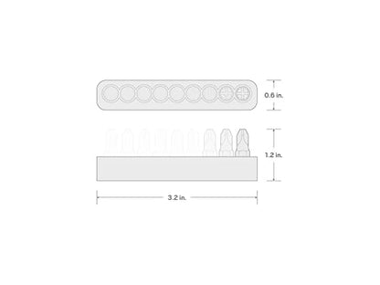 TEKTON 1/4 Inch Hex Bit Set with Rail, 9-Piece (5/64-1/4 in.) | DZX93001