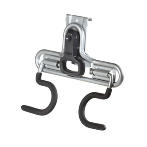 Rubbermaid FastTrack 2-Handle Hook (S Hook) Mounted Garage Storage and Space Saving Organization System Metallic Powder-Coated Steeel for Rakes/Brooms/Toys/Ladders - style: Double-Handle Hook