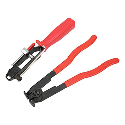 Estink Car Banding Tool Kit, 2Pcs/Set Stainless Steel Universal CV Joint Ear Clamp Banding Tool CV Boot Crimp Plier Kit for Car Fuel Hose Cooling System Vacuum Hoses Clamping Crimping Disassembly