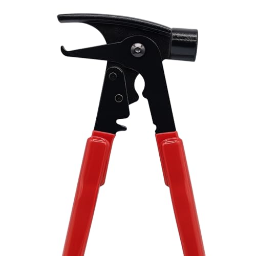 C-HORSE Wheel Balancing Weight Plier Hammer Tool, Balancing Tool Hammer Plier for Clip On Wheel Weights Balance Rims - Red