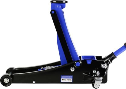 3 Ton Low Profile Floor Jack, Heavy Duty Floor Jack with Dual Pistons Quick Lift Pump, Steel Car Jacks Adjustable Height 3.3"-19.7", Hydraulic Trolley Floor Jacks 3 Ton/6000 LBS Capacity, Blue - color: Blue - 3 Ton(Dual Pump), Lift 3.3"-19.7"