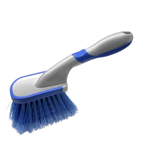 Craedli Wheel and Tire Brush for Car Detailing, Scratch-Free Tire Rim Cleaner Car Short Handle Scrub Brush, Ergonomic Auto Wash Cleaning Supplies for Truck SUV Motorcycle(1PC) - size: 1PC