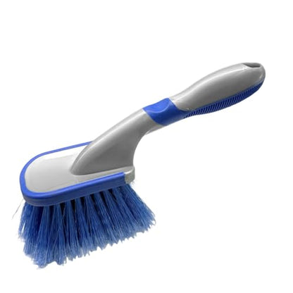 Craedli Wheel and Tire Brush for Car Detailing, Scratch-Free Tire Rim Cleaner Car Short Handle Scrub Brush, Ergonomic Auto Wash Cleaning Supplies for Truck SUV Motorcycle(1PC) - size: 1PC