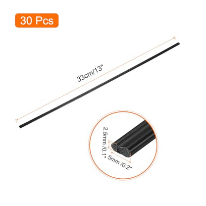 MECCANIXITY 30pcs 13 Inch Plastic Welding Rods ABS Welding Strips Welder Rods for Car Bumper, Kayak Repair, Plastic Welder, Black