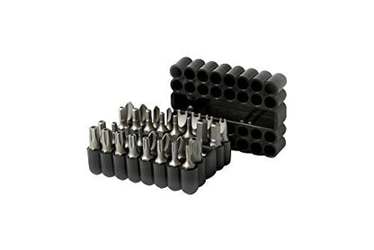 ARES 70009-33-Piece Security Bit Set with Magnetic Extension Bit Holder - Includes Tamper Resistant, SAE Hex, Metric Hex and Star Bits – Anti Tamper Bit Set Features Torq, Spanner, and Triwing Bits - size: 33-Piece Security Bit Set
