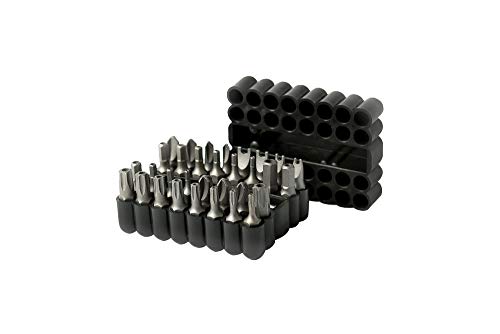 ARES 70009-33-Piece Security Bit Set with Magnetic Extension Bit Holder - Includes Tamper Resistant, SAE Hex, Metric Hex and Star Bits – Anti Tamper Bit Set Features Torq, Spanner, and Triwing Bits - size: 33-Piece Security Bit Set