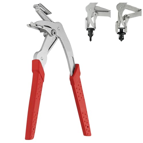Car Clip Pliers & Trim Removal Tool Professional Disassembly Tool | Heavy Duty Spring-Loaded Panel Clip Removal Pliers for Auto Fasteners Trims Buckles Rivets Without Damage