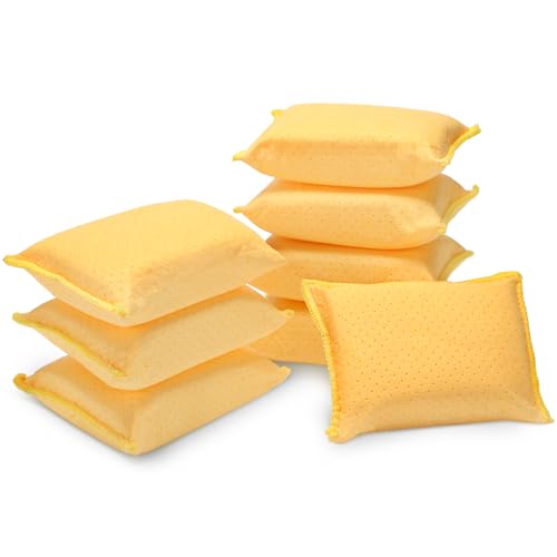 Newtay 8 Pcs Car Windshield Defogger Sponge Window Cleaner Tool for Car Windshield Mirrors Glass No Scratch Absorbent Defogger Chamois Sponge Bulk Auto Wash Cleaning Supplies