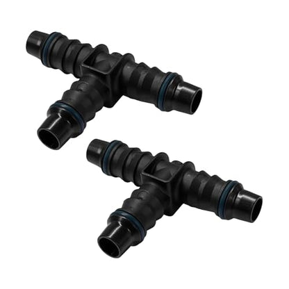 2 PCS Fuel Line Quick Connector, 5/16 ID 3 Way T Shape Splitter Nylon Tubing Fuel Line Connector, Bundy Female to Hose Barb Tee Fitting Quick Plugs for Most Vehicles - color: ID8, T Shape