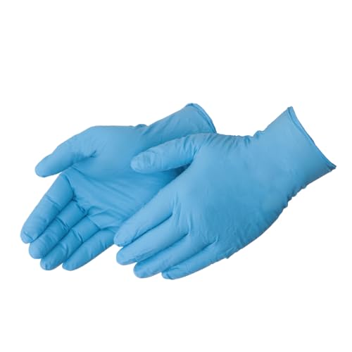 Nitrile Disposable Gloves | Powder-Free, Micro-Textured - size: Large, style: Industrial Grade - 3.5 Mil (Blue)