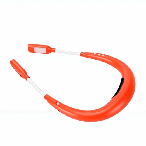 banapoy Neck Reading Light, Rechargeable 3 Color 9 Brightness Flicker Free Book Lamp, Hands Free Neck Lamp with Blue Light Reduction Heater 2000mAh Battery 50H for Reading Camping Travel