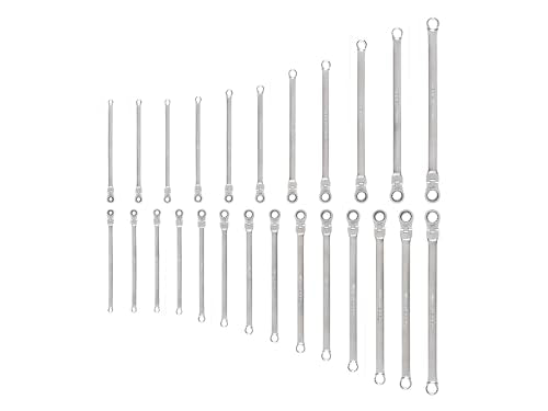 TEKTON Long Fixed/Flex Head Ratcheting Box End Wrench Set | WRB95005 - size: 25-Piece (1/4-3/4 in.), style: No Organization