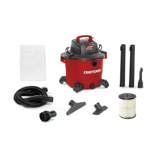 CRAFTSMAN CMXEVBE18695 16 Gallon 6.5 Peak HP Wet Dry Shop Vacuum - size: 16 Gallon 6.5 Peak HP w/Diffuser