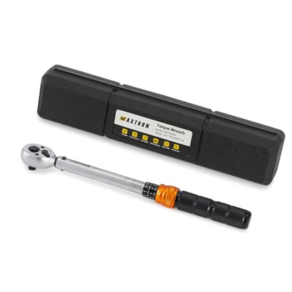 3/8 Inch Drive Click Torque Wrench, 5-45 ft-lb (6.8-61 Nm) Micro-Adjustable Dual Scales, 72-Tooth Reversible Ratchet, ±2% Accuracy, Storage Case - size: 3/8" Drive