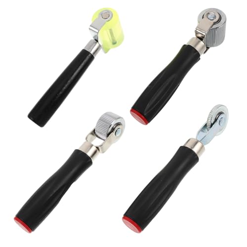 iplusmile 4pcs Tire Repair Roller Tool Set for Car Audio and Tire Patch, Noise Reduction Mat Roller with Plastic, Metal, and Rubber Construction, Designed for Trunk and Floors, Reduces Hand