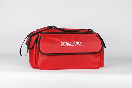 Gtechniq Detailer Bag for Cars, 26.8" x 9.8" x 11" | Organize Detailing Products & Polishing Machines, Configurable, Two Side Pockets with Elastic Retainer, Large Front Pocket