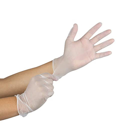 Karat [Large - 1,000 ct] Clear Vinyl Disposable Gloves, Powder-Free, Great Fit, Tear-Resistant for Multi-Purpose (FP-GV1008) - color: Clear, size: Large