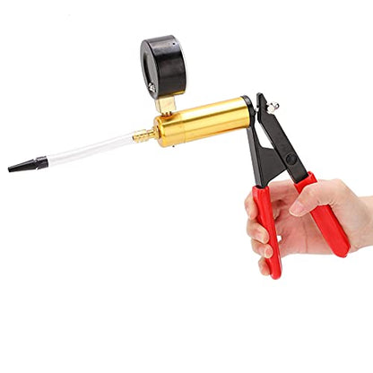 Aramox Hand Held Vacuum Pump Tester Kit for Brake Bleeding, Multi Functional Gauge with Carrying Case, Attach Hoses and Adaptors for Most Vehicles