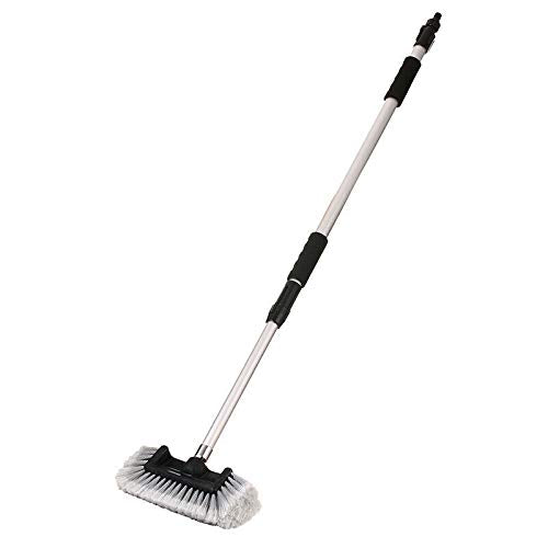 CARCAREZ Flow Thru Dip Car Wash Brush with 60" Long Dismountable Handle for Auto RV Truck Boat Camper Exterior Washing Cleaning