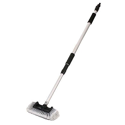 CARCAREZ Flow Thru Dip Car Wash Brush with 60" Long Dismountable Handle for Auto RV Truck Boat Camper Exterior Washing Cleaning