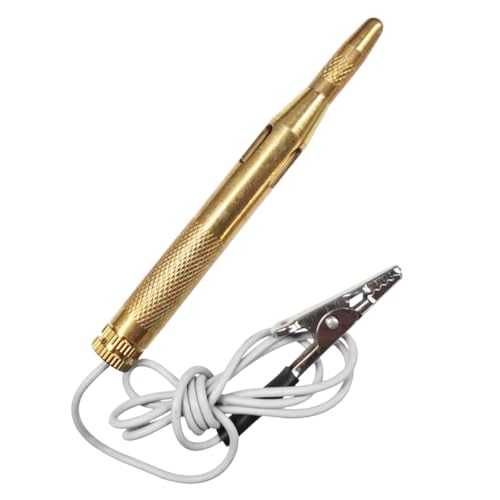Test Light Automotive, 6V 12V 24V Car Voltage Circuit Tester Pen, Auto Bidirectional Light Tester with LED Lamp Long Probe Extended Wire, Electrical Voltage Tester for Car SUV Truck (Metal) - size: Metal