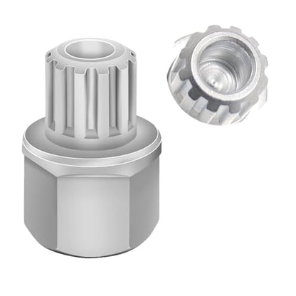 57/12PT Wheel Locking Nut Key Compatible with VW, Audi, Nut Removal | Wheel Lock Nut Socket Adapter, Anti-Theft Screw Remover, Hand Repair Tool, Tyre Fitting, garage - color: 57/12PT