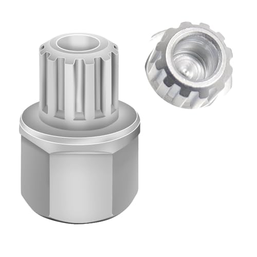 57/12PT Wheel Locking Nut Key Compatible with VW, Audi, Nut Removal | Wheel Lock Nut Socket Adapter, Anti-Theft Screw Remover, Hand Repair Tool, Tyre Fitting, garage - color: 57/12PT