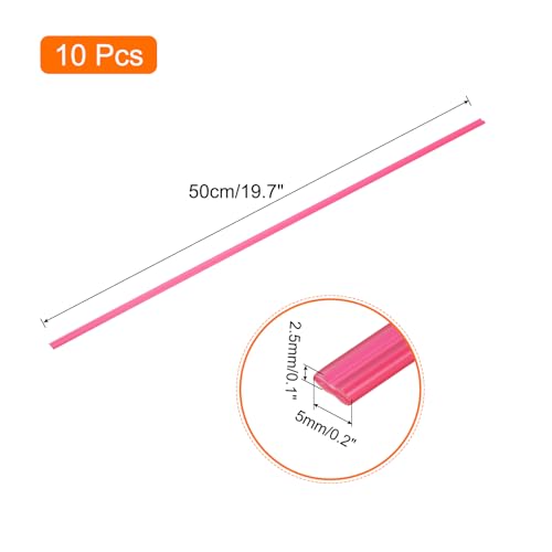 MECCANIXITY 10pcs 20 Inch Plastic Welding Rods PP Welding Strips Welder Rods for Car Bumper, Kayak Repair, Plastic Welder, Red - color: Red, size: 20 Inch