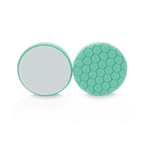 Chemical Guys, Hex-Logic Heavy Polishing Pad, Green, 6.5 in for 6 in Plates | Firm green polishing foam pad applies heavy polishes and light compounds, cutting swirls on dual-action polishers - size: 6.5 Inch Pad (1 Pack), style: Heavy Cutting