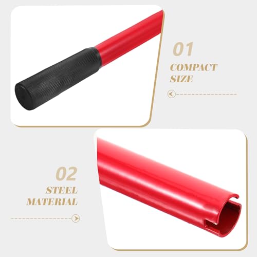 CALLARON 3 Ton Horizontal Hydraulic Jack Handle - Heavy Floor Jack Handle Replacement, Duty Replacement Pole Lever for Floor Jacks, Car Jack Accessories with Anti-Slip Grip(Red) - size: 37.00X2.00X2.00CM