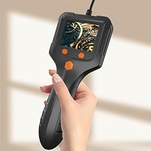 Daxiongmao Borescope Camera, 1080P HD IP67 Waterproof Endoscope with LED Light, Flexible Snake Camera for Automotive Engine, Pipe, Wall & Vent Inspection - size: 2.3" P100 Borescope