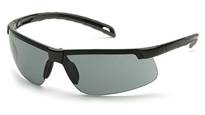 Pyramex Ever-Lite Lightweight Safety Glass Indoor/Outdoor Mirror Lens - color: Gray Lens/ Black Frame
