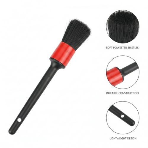 Car Interior Detailing Brush Set - Soft Bristle Cleaning Tool for Air Vents, Dashboard & Console (3 Pack) - size: 12.6 x 3.94 x 1.77 in