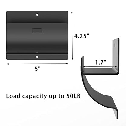 Heavy-Duty Ladder Hanger-Wall Mount Ladder Hook-Garage Wall Wheelbarrow Hangers-4 Pack - size: 4 P