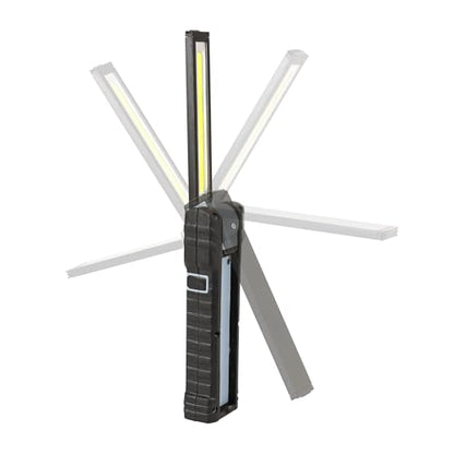 Feit Electric Compact Handheld LED Work Light Flashlight with 250/500 Lumens Ultra Bright, Magnetic Base, Hanging Hook, 6500K Daylight, Foldable and Rechargeable Handheld Flood Light - WORK500BAT - size: 13 inches