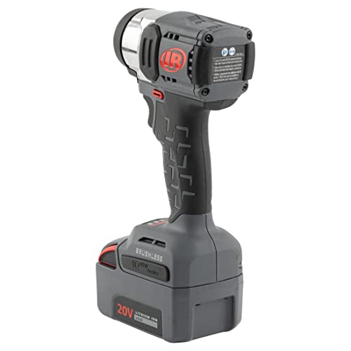 Ingersoll Rand W3131-K22 20V 3/8" Drive Cordless Impact Wrench | Features up to 400 ft-lbs torque output, includes a 2.5Ah and 5.0Ah battery and charger, ideal for suspension work - size: 3/8" Drive, style: 2-Battery Kit
