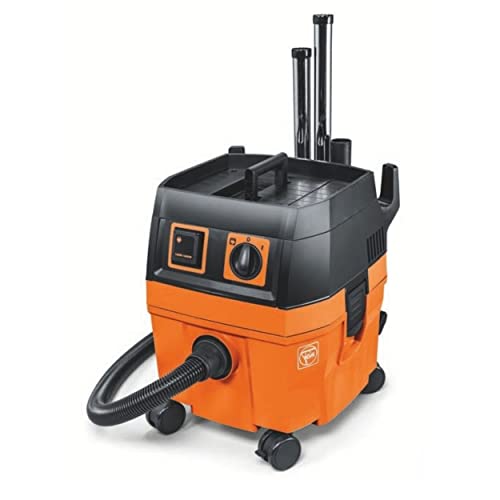 Fein Turbo I Wet/Dry Shop Vac Dust Extractor - 5.8-Gal, 151 CFM Suction, Quiet 66 dB, Anti-Static System, 25 ft Cord, 13 ft Hose, Tool-Activated for Jobsite & Workshop - 92035060090 - size: 5.8 Gallon Capacity, style: Turbo 1 Set