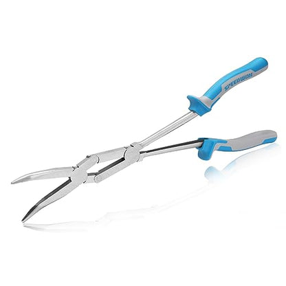 SPEEDWOX 13-Inch Dual Pivot Pliers - Bent Nose Dual Material Long Reach Extra Long Compound Action Pliers - style: Bend Nose Pliers