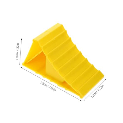 1Pair Heavy Duty Car Wheel Chocks Slip Tire Stoppers for Rvs Campers and Trucks Durable Portable Design Quick Setup for Safety and Stability