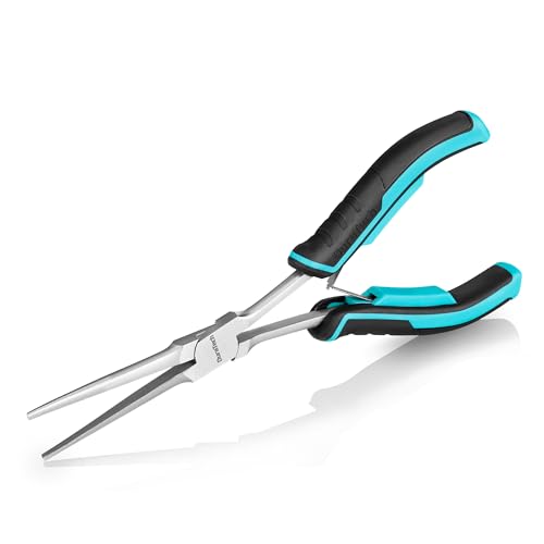 DURATECH 7" Long Reach Needle Nose Pliers, Extra Long Nose Pliers | Smooth Jaws, Jewelry Making, Wire Bending, Small Object Gripping, NARROW Space - style: 1PC