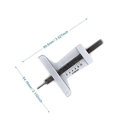 Tire Veins Tread Depth Gauge Depthometer Gage 0-50mm Vernier Caliper Measure 0.1mm Increments