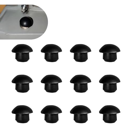 12PCS Bottle Jack Floor Jack Oil Filler Plug, Rubber 8mm Black Hydraulic Jack Oil Plug, Flat-Head Rubber Hydraulic Jack Oil Pressure Rod for Oil Reservoir Fill Hole - size: 12PCS