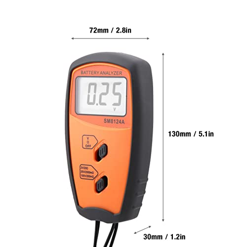 Battery Internal Resistance Tester SM8124A LCD Display Voltmeter Digital for Electric Vehicles Analyzer